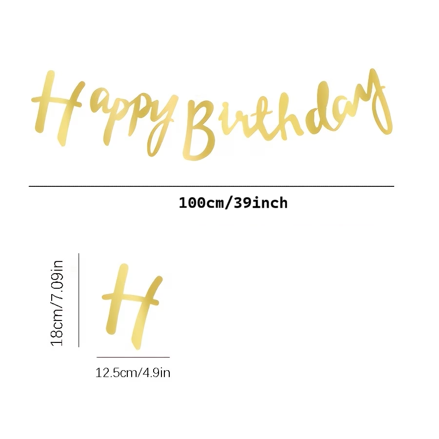 Happy Birthday cut out banner