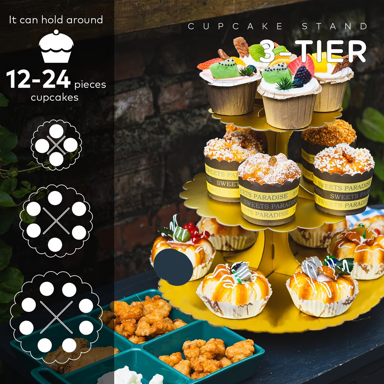 3-Tier Cup Cake Stand