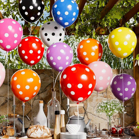 Dotted balloons latex - Pack of 10