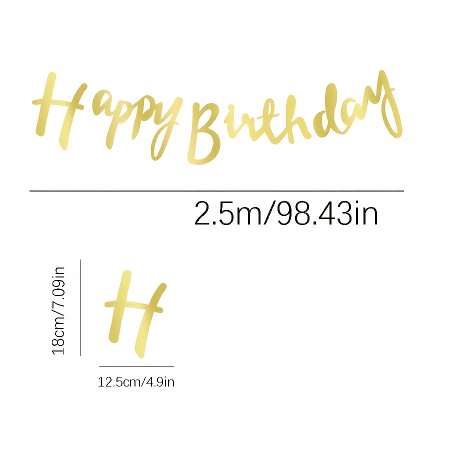 Happy Birthday cut out banner