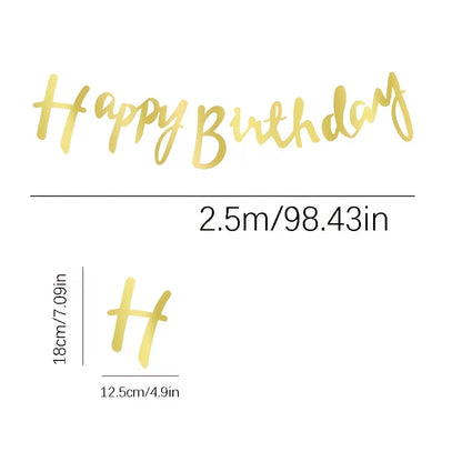 Happy Birthday cut out banner
