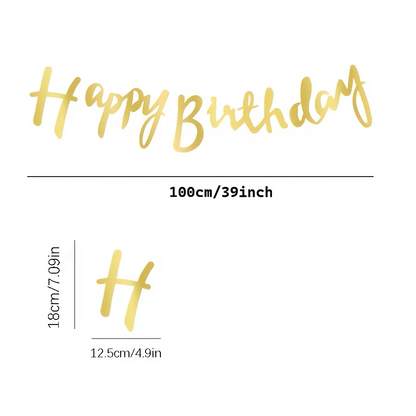 Happy Birthday cut out banner