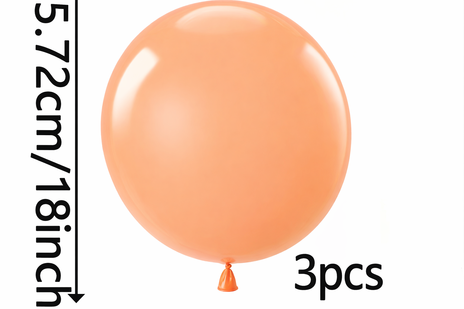 18 inch (Jumbo) latex balloons (Pack of 3)