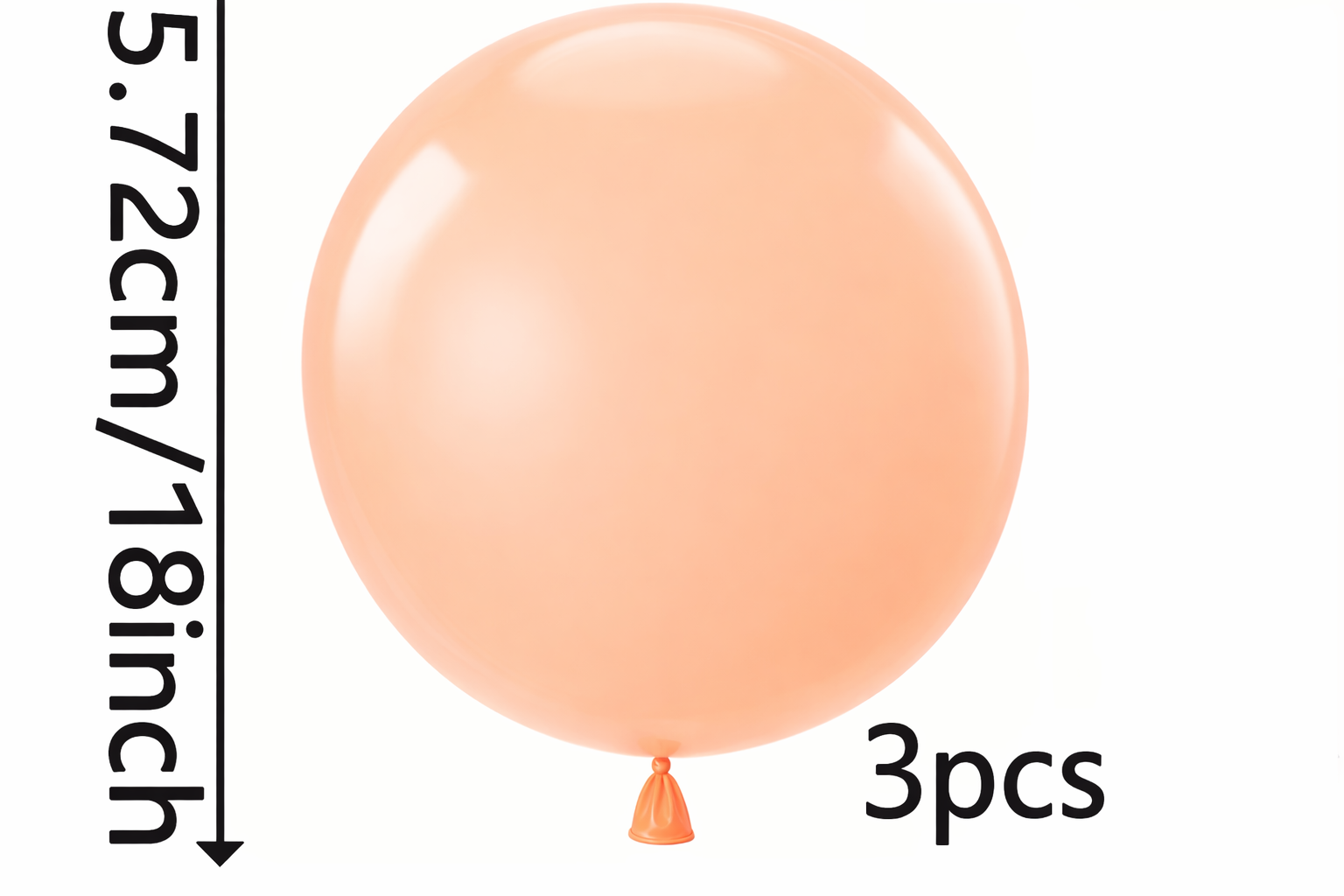 18 inch (Jumbo) latex balloons (Pack of 3)