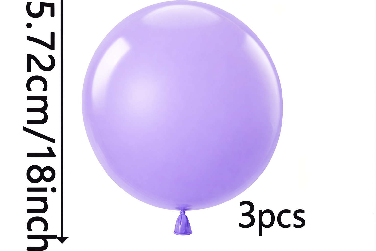18 inch (Jumbo) latex balloons (Pack of 3)