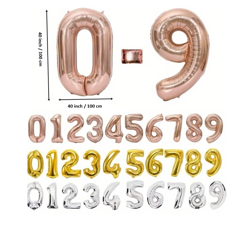 Foil Numbers - Large (40 inch/100cm)