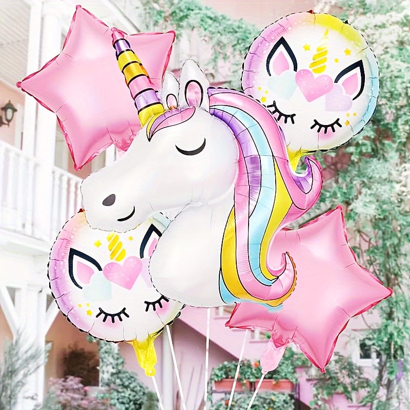 5 pieces Themed Foil balloons pack