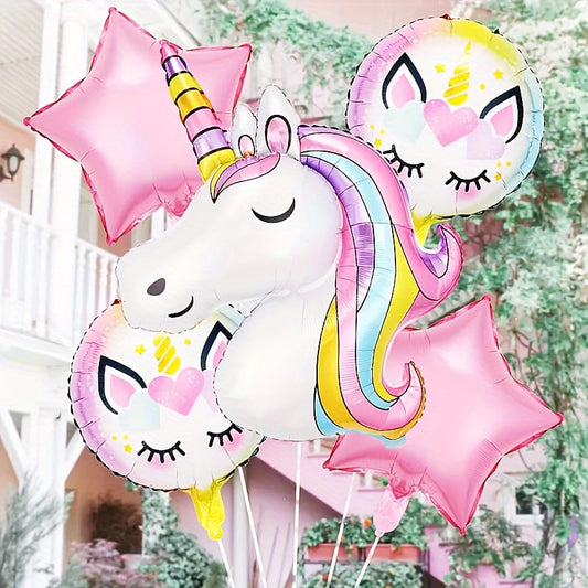5 pieces Themed Foil balloons pack - several models