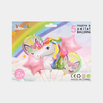 5 pieces Themed Foil balloons pack