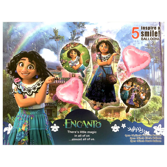 5 pieces Themed Foil balloons pack - several models