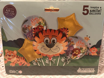 5 pieces Themed Foil balloons pack - several models