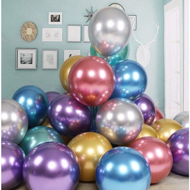 18 inch chrome balloons latex - Pack of 2