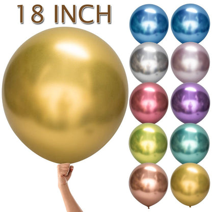 18 inch chrome balloons latex - Pack of 2